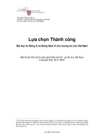 chính sách phát triển kinh tế - xã hội cho Việt Nam trong giai đoạn (2011-2020)