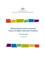 Tài liệu Measuring the Socio‐economic   Status of Higher Education Students  ppt