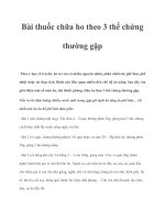 Tài liệu Bài thuốc chữa ho theo 3 thể chứng thường gặp docx