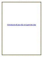 Tài liệu 5 lời khuyên để giao tiếp với người khó chịu ppt