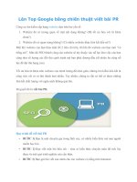 Tài liệu Lên Top Google bằng chiến thuật viết bài PR doc