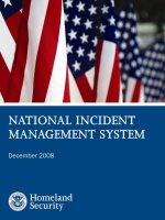 Tài liệu NATIONAL INCIDENT MANAGEMENT SYSTEM pptx