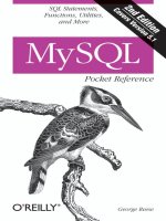 Tài liệu MySQL Pocket Reference, Second Edition doc