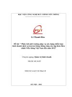 Phân tích môi trường phục vụ xây dựng chiến lược kinh doanh dịch vụ internet băng thông rộng của tập đoàn bưu chính viễn thông việt nam đến năm 2020
