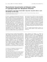 Tài liệu Báo cáo khoa học: Physicochemical characterization and biological activity of a glycoglycerolipid from Mycoplasma fermentans ppt