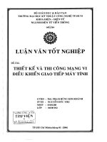 thiết kế và thi công mạng vi điều khiển giao tiếp máy tính