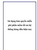 Tài liệu Sử dụng bản quyền miễn phí phần mềm tối ưu hệ thống hàng đầu hiện nay pdf