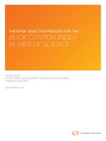 Tài liệu THE BOOK SELECTION PROCESS FOR THE BOOK CITATION INDEX IN WEB OF SCIENCE pdf