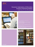 Tài liệu Economic Implications of Alternative Scholarly Publishing Models pdf