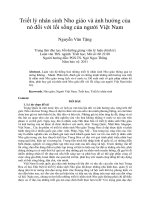 Triết lý nhân sinh nho giáo và ảnh hưởng của nó đối với lối sống của người việt nam