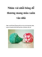 Tài liệu Nhím vải nhồi bông dễ thương mang mùa xuân vào nhà pptx