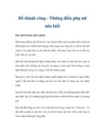 Tài liệu Để thành công - Những điều phụ nữ nên biết pptx