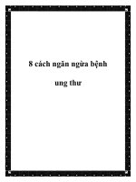 Tài liệu 8 cách ngăn ngừa bệnh ung thư ppt