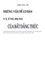 Tài liệu Những vấn đề cơ bản và ứng dụng của bất đẳng thức pdf