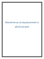 Tài liệu Phản hồi tích cực, kỹ năng khuyến khích và gắn kết mọi người potx