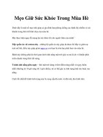 Tài liệu Mẹo Giữ Sức Khỏe Trong Mùa Hè pptx