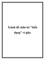 Tài liệu Tránh để chân bé biến dạng vì giày doc