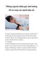 Tài liệu Những nguyên nhân gây ảnh hướng tới tử cung của người phụ nữ pdf