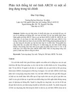 Phân tích thống kê mô hình ARCH và một số ứng dụng trong tài chính