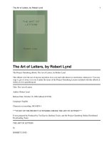 Tài liệu The Art of Letters pptx