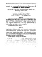 Tài liệu NGHIÊN CỨU ẢNH HƯỞNG CỦA CHẾ PHẨM BÓN LÁ POMIOR ĐẾN SINH TRƯỞNG CỦA CÂY DÂU, NĂNG SUẤT VÀ CHẤT LƯỢNG LÁ DÂU ppt