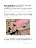 Sự thật đằng sau những giấc mơ của bạn