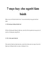 Tài liệu 7 mẹo hay cho người làm bánh pptx