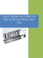 tình hình nợ công của việt nam từ 2007 2012