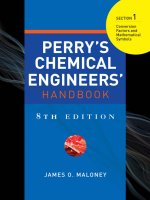 Tài liệu PERRY''''S CHEMICAL ENGINEERS HANDBOOK - 1 ppt