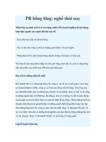 Tài liệu PR bằng blog: nghề thời nay pdf
