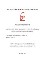 Nghiên cứu triển khai dịch vụ truyền hình ra nước ngoài qua mạng internet