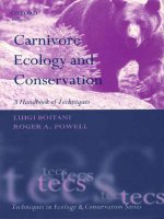 Tài liệu Carnivore Ecology and Conservation A Handbook of Techniques pptx