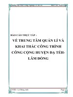 VỀ TRUNG TÂM QUẢN LÍ VÀ KHAI THÁC CÔNG TRÌNH CÔNG CỘNG HUYỆN ĐẠ TẺH-LÂM ĐỒNG