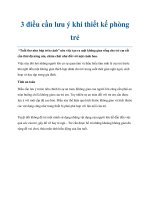 Tài liệu 3 điều cần lưu ý khi thiết kế phòng trẻ pdf