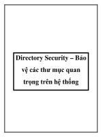 Tài liệu Directory Security – Bảo vệ các thư mục quan trọng trên hệ thống pptx