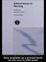 Tài liệu Ethical Issues in Nursing ppt