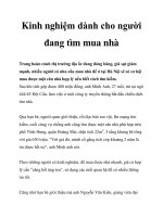 Tài liệu Kinh nghiệm dành cho người đang tìm mua nhà pdf