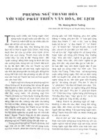 Tài liệu Báo cáo khoa học :Phương ngữ Thánh Hóa với việc phát triển văn hóa du lịch pdf