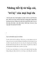 Tài liệu Những tiết lộ từ bắp cải, ’tri kỷ’ của mọi loại da docx