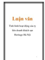Tài liệu Luận văn: Tình hình hoạt động của ty liên doanh khách sạn Heritage Hà Nội docx