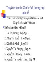 Tìm hiểu thực trạng xuất khẩu của các mặt hàng chủ lực của Việt Nam