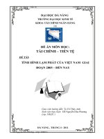 Tài liệu ĐỀ TÀI: TÌNH HÌNH LẠM PHÁT CỦA VIỆT NAM GIAI ĐOẠN 2005 – ĐẾN NAY doc