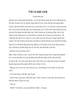 Tài liệu Chỉ có một cách docx