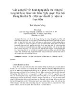 Gắn công tố với hoạt động điều tra trong tố tụng hình sự theo tinh thần nghị quyết đại hội đảng lần thứ x   một số vấn đề lý luận và thực tiễn