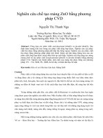 Nghiên cứu chế tạo màng zno bằng phương pháp CVD