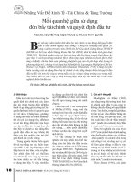 BCKH mối quan hệ giữa sử dụng  đòn bẩy tài chính và quyết định đầu tư   2011 TS trang