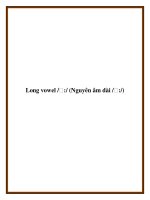 Tài liệu Long vowel /ɑ:/ (Nguyên âm dài /ɑ:/) doc