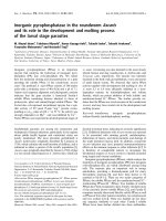 Tài liệu Báo cáo khoa học: Inorganic pyrophosphatase in the roundworm Ascaris and its role in the development and molting process of the larval stage parasites doc