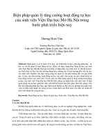 Biện pháp quản lý tăng cường hoạt động tự học của sinh viên viện đại học mở hà nội trong bước phát triển hiện nay