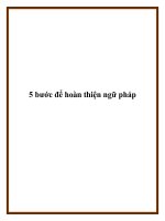Tài liệu 5 bước để hoàn thiện ngữ pháp pptx